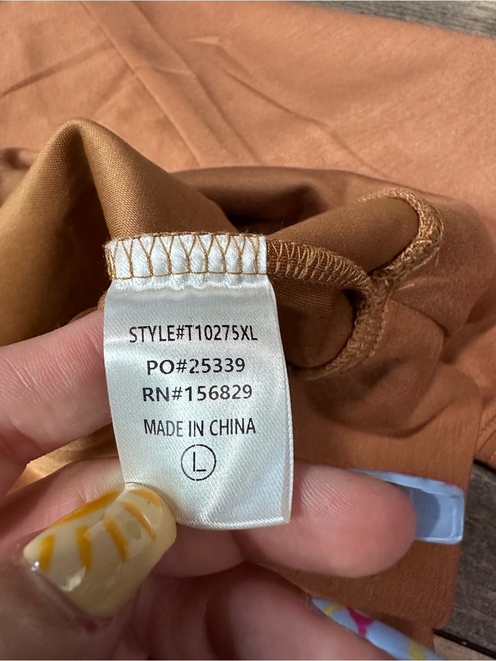White Birch Rust Button Neck Pullover - Picture 5 of 8